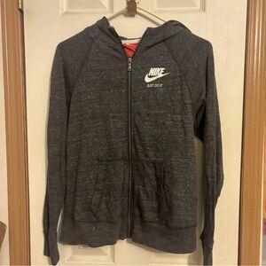 Vintage Nike Sportswear Full Zip Hoodie Gray Pockets - Youth XL/Women’s Small